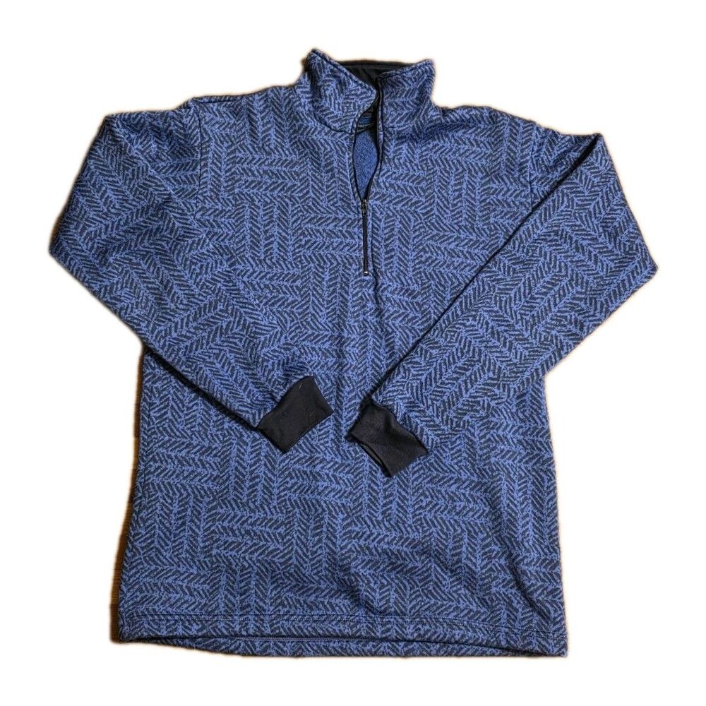 Vtg 80s Patagonia Capilene 1/4 Zip Jacket Sweatshirt Geometric Blue 90s Mens XL